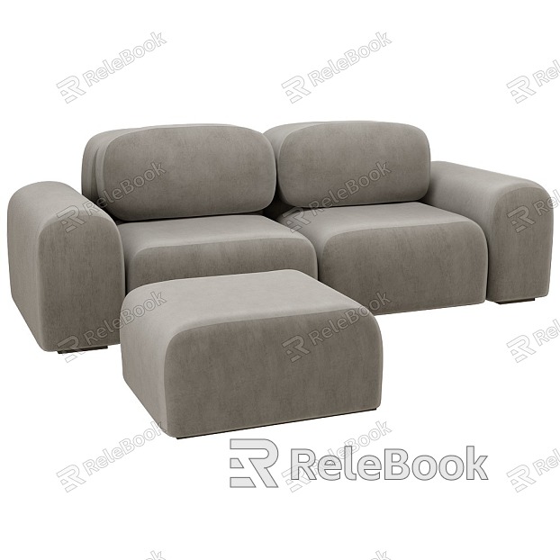 European Style Fabric Sofa American Style Living Room Sofa Office Sofa Tofu Block Sofa Children's Sofa model