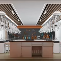 Modern Science Laboratory Interior Setup With Hanging Equipment White Tables And Chairs