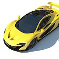 Yellow Sports Car With Sleek Design Black Accents And Aerodynamic Body