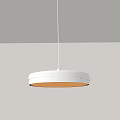 Modern Minimalist Circular Pendant Light With Warm Glow And Suspended Design