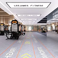 Lee James Fitness Center Spacious Interior With Modern Fitness Equipment And Floor Markings