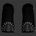 Edgy Black Boots With Spiked Metal Sole And Contemporary Fashion Design
