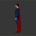 Superman Full Body in Blue Costume Red Cape and S Emblem