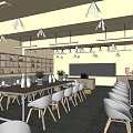 Modern Pottery Room Pottery Studio Handicraft Classroom Handicraft Workshop Pottery Bar Pottery Workbench 3d model