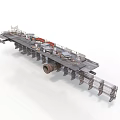 Heavy Duty Industrial Conveyor Equipment With Belt System And Support Frames