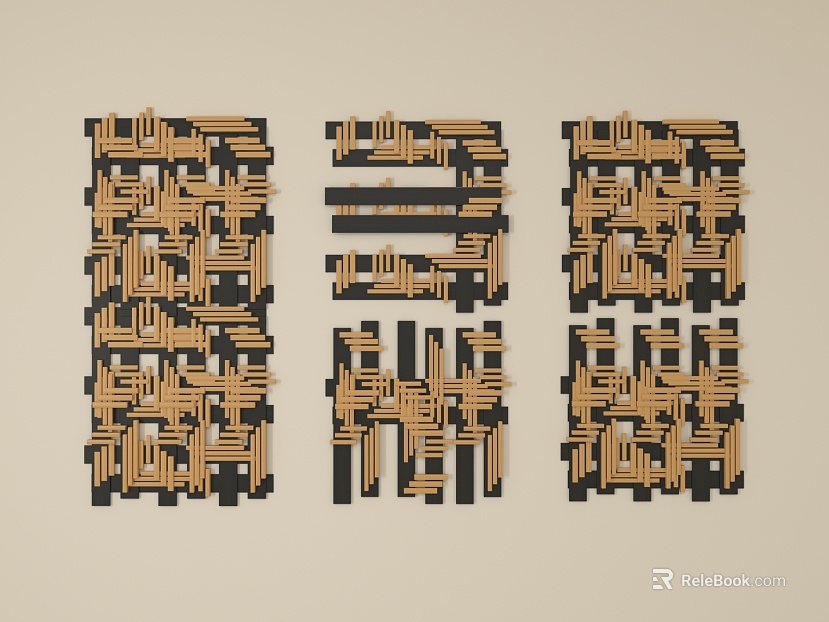 Black and brown wood three-dimensional abstract decorative painting texture