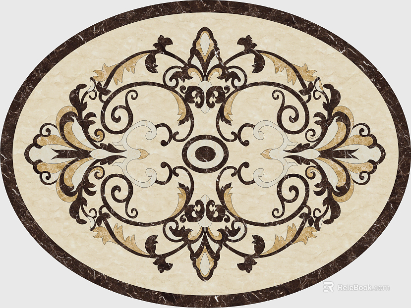 Marble mosaic black and white pattern stone texture