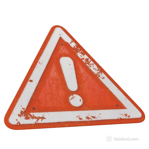 Warning sign PBR texture