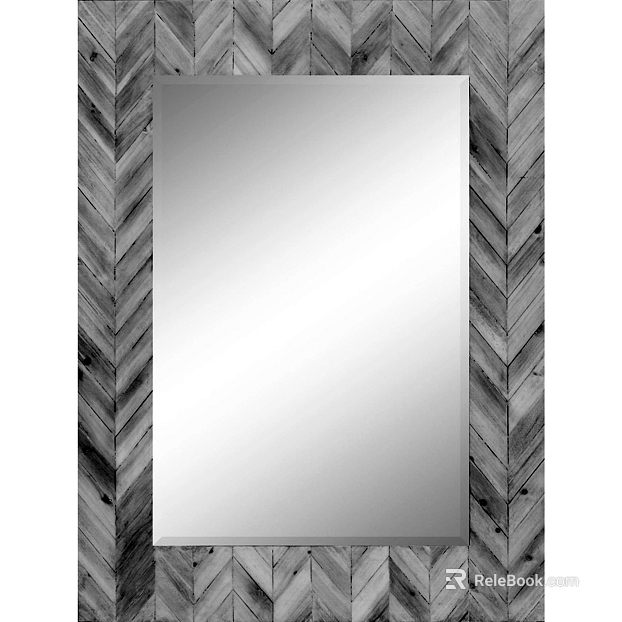 Grey-tone herringbox with wood grain frame decoration texture