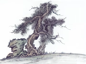 Ancient Tree Decorative Painting texture (ID:ffabf9674)