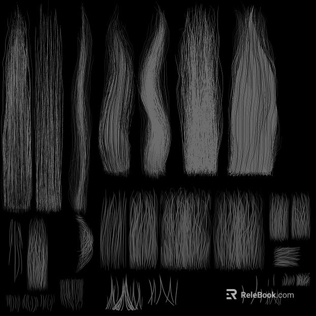 Gray hair brush material texture