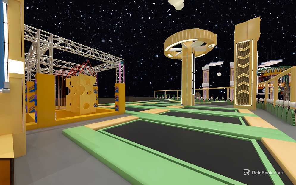 Star Wind Indoor Trampoline Venue texture
