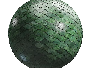 Roof green tile PBR texture (ID:ffach772844)