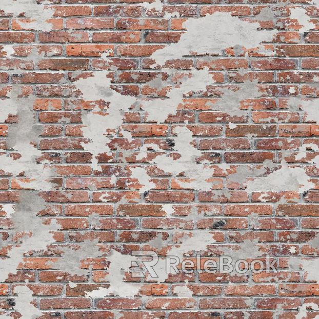 Brick wall Post-war wind red brick cement wall texture