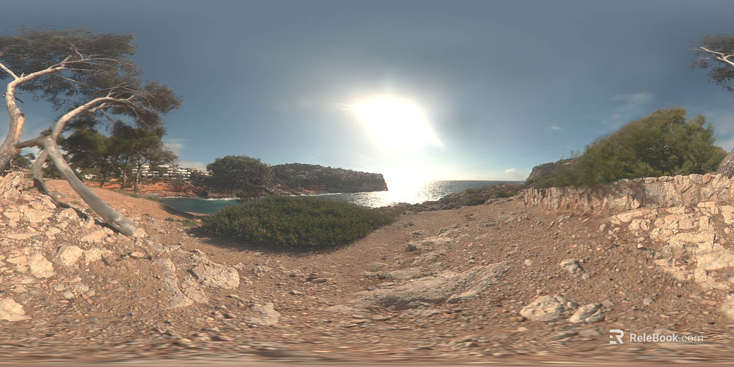 Hillside Outdoor Sunny Seascape HDR texture