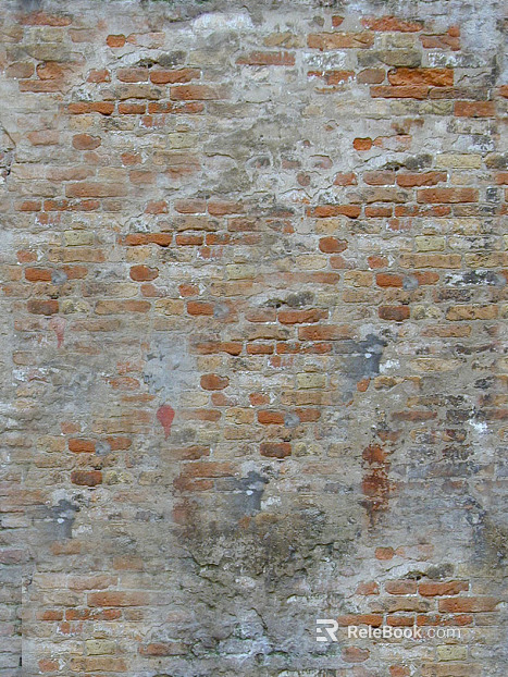 Broken brick wall Red brick wall texture