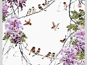 flower-and-bird painting texture (ID:ffabg51406)