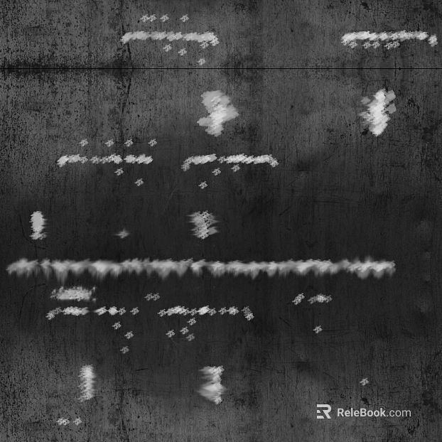 Black and White Trace Wall Stain Map texture