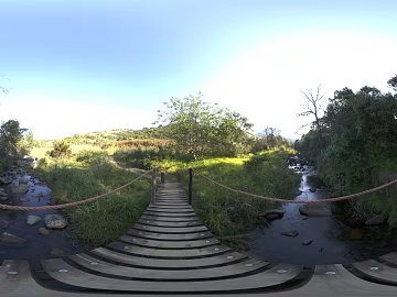 Outdoor Wooden Bridge Creek Daytime HDR texture (ID:ffhbe604)