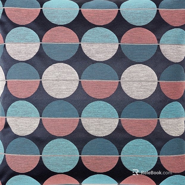 Blue powder gray geometric pattern fabric sofa pillow texture