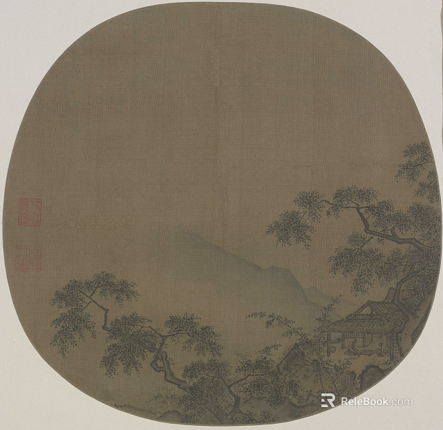 Song-style ancient‑flavored decorative hanging painting texture