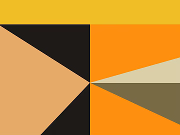 Yellow orange geometric abstract decorative painting texture (ID:ffaeh963089)