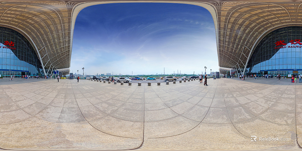 HDR Station Square Panoramic View texture
