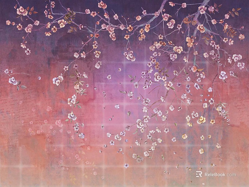 mural wallpaper plant mural wintersweet wallpaper texture