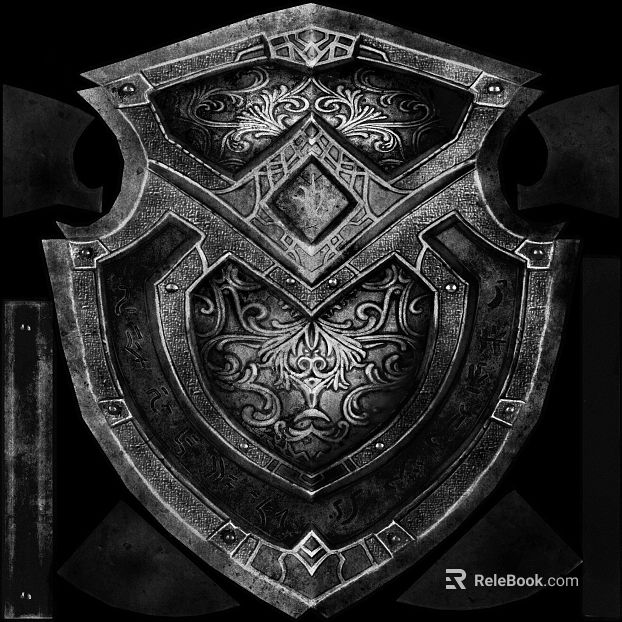 Vintage silver distressed metal shield texture