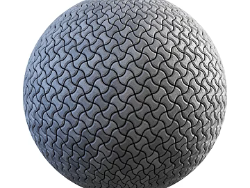 Sidewalk permeable brick PBR texture (ID:ffadg27582)