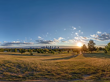 dusk sunset city park panoramic hdr texture (ID:ffach845938)
