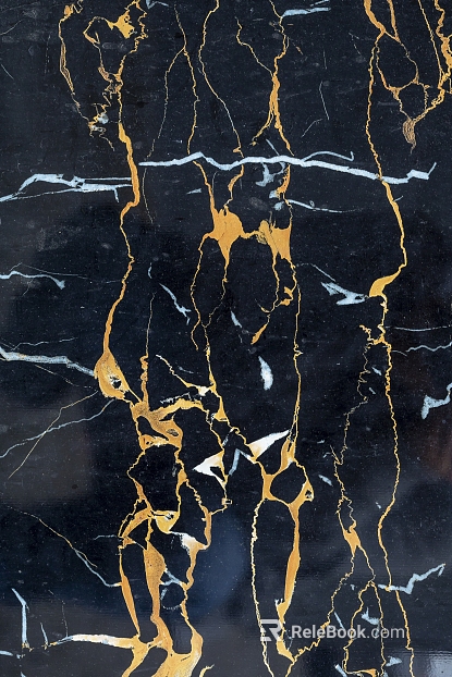 Black Golden Flower Marble texture
