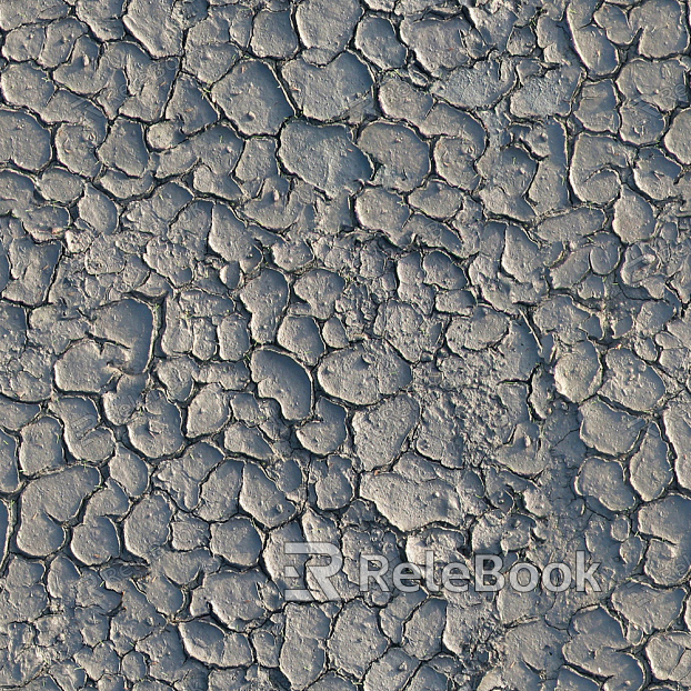 The image depicts a close-up of a muddy ground, showcasing a textured surface with wet clay and scattered pebbles, creating an earthy, natural scene.