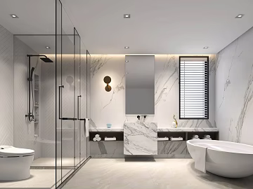 Light Luxury White Grey Marble Bathroom Wall texture (ID:ffaeh029374)