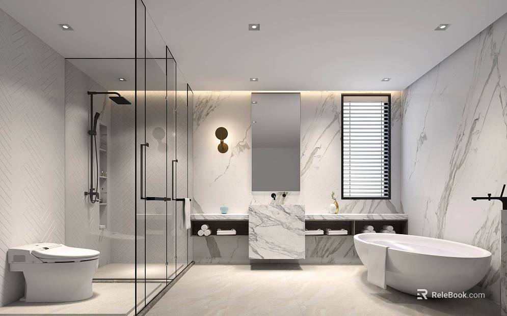 Light Luxury White Grey Marble Bathroom Wall texture