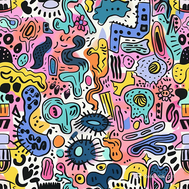 Patterned wall fabric, patterned wallpaper, cartoon wallpaper, cartoon wall fabric, wall fabric, wallpaper, wall covering texture