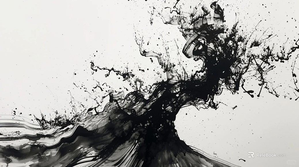 Ink and wash texture