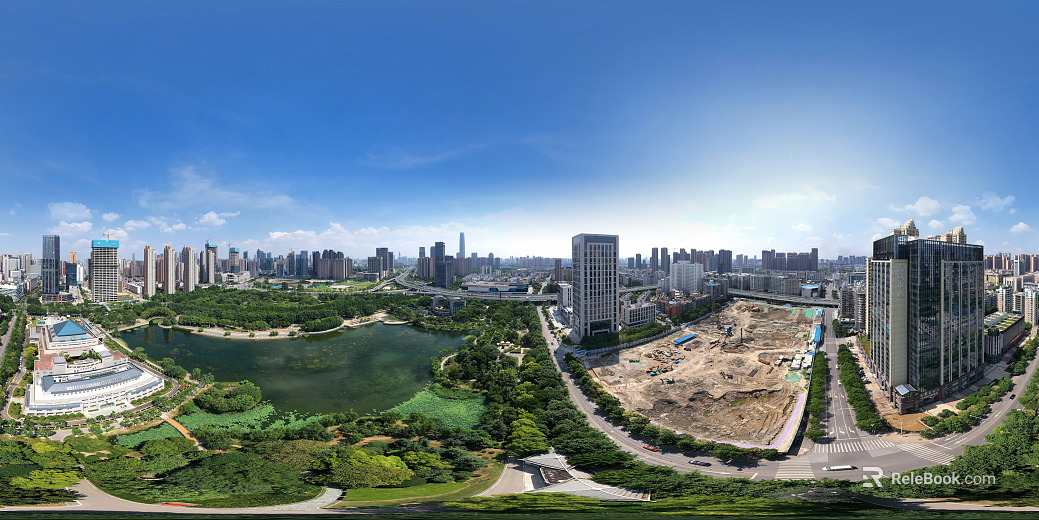 HDR urban ecological greening panorama texture