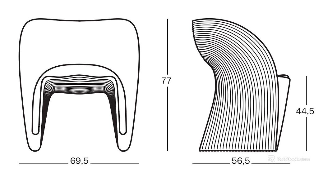 Modern wood dining chair furniture blueprint texture