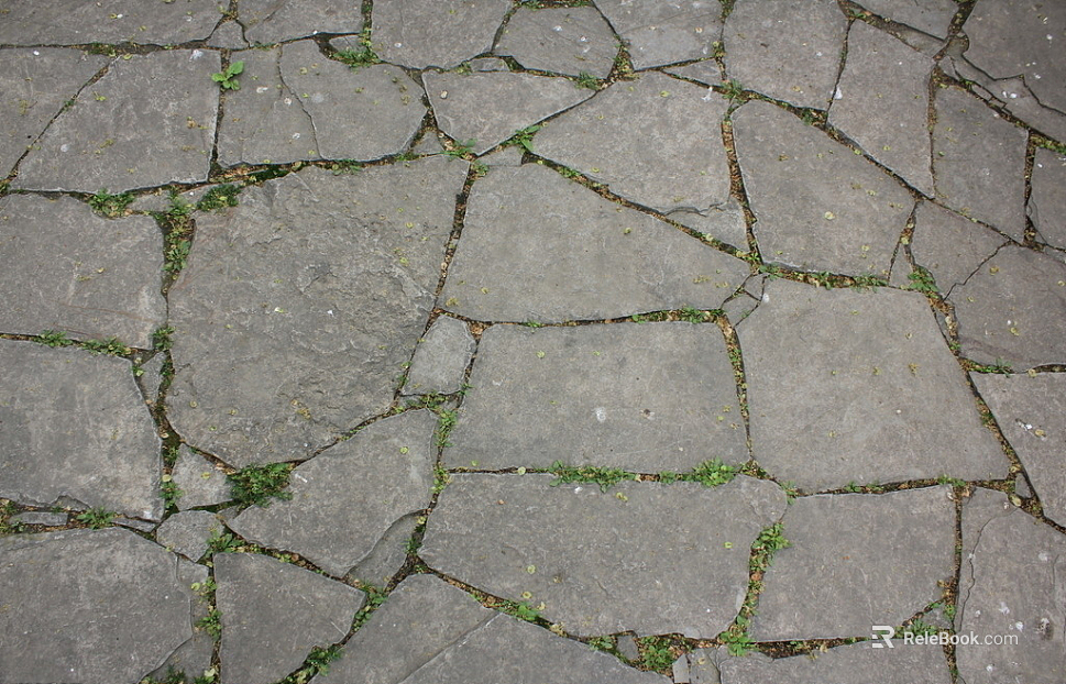 grass-planting brick texture