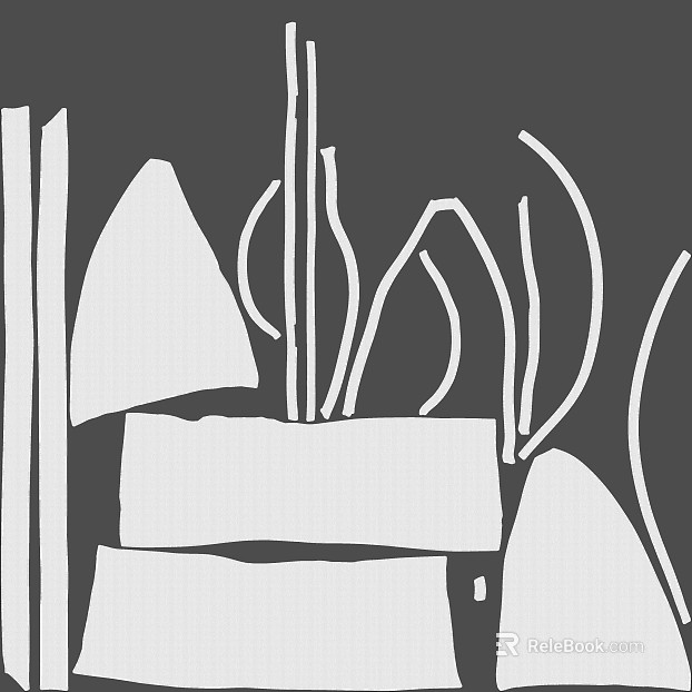 Black and white abstract geometric decorative painting texture