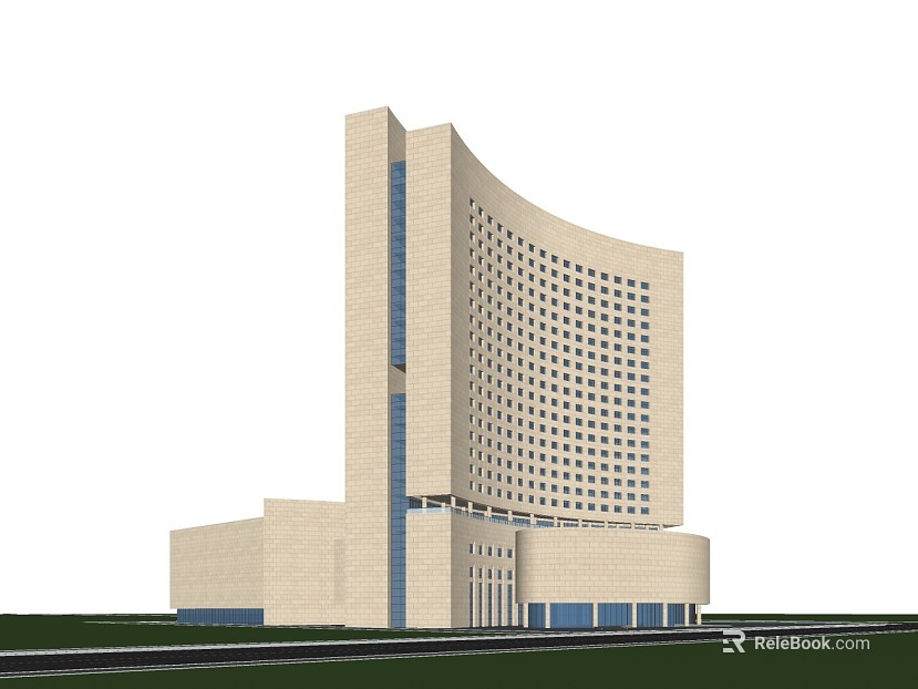 Beige stone modern hotel building texture