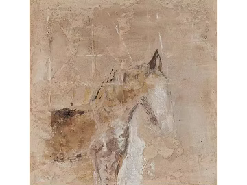 Quiet Wind Beige Horse Theme Decorative Painting texture (ID:ffaeh995346)