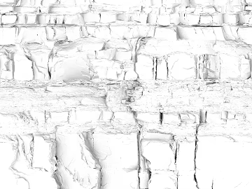 White art brick wall background wall 3d model