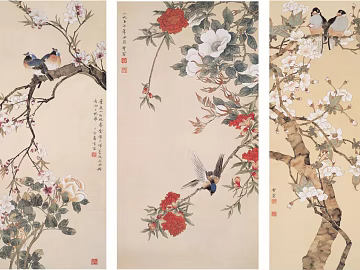 flower-and-bird painting texture (ID:ffajh073677)