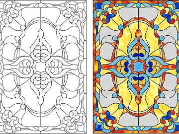 colored windows texture (ID:ffajg27985)