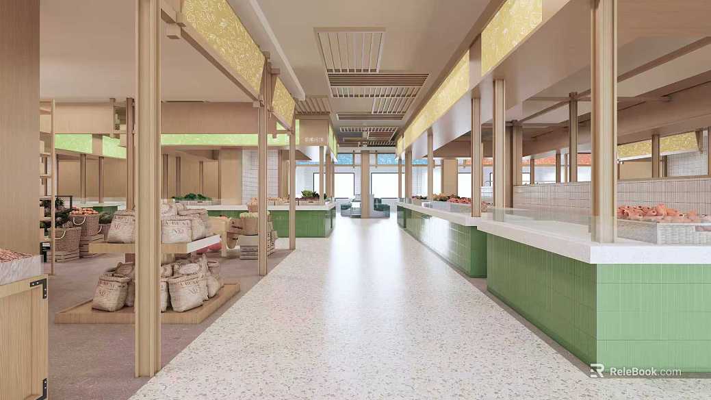 Light gray terrazzo farmers market ground texture