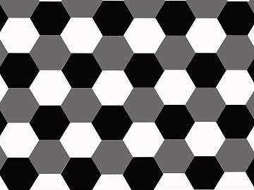 Hexagonal Brick Black Edge Geometric Floor Tile texture (ID:ffaag69784)