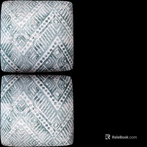Green gray geometric pattern fabric pillow fabric texture