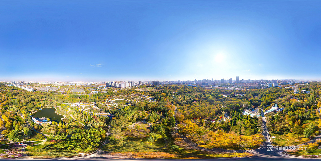 HDR City Eco Park Panorama texture
